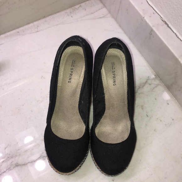 Call It Spring Shoes - call it spring black canvas wedges!!